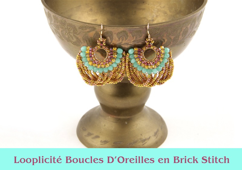 Looplicité Boucles D’Oreilles en Brick Stitch 